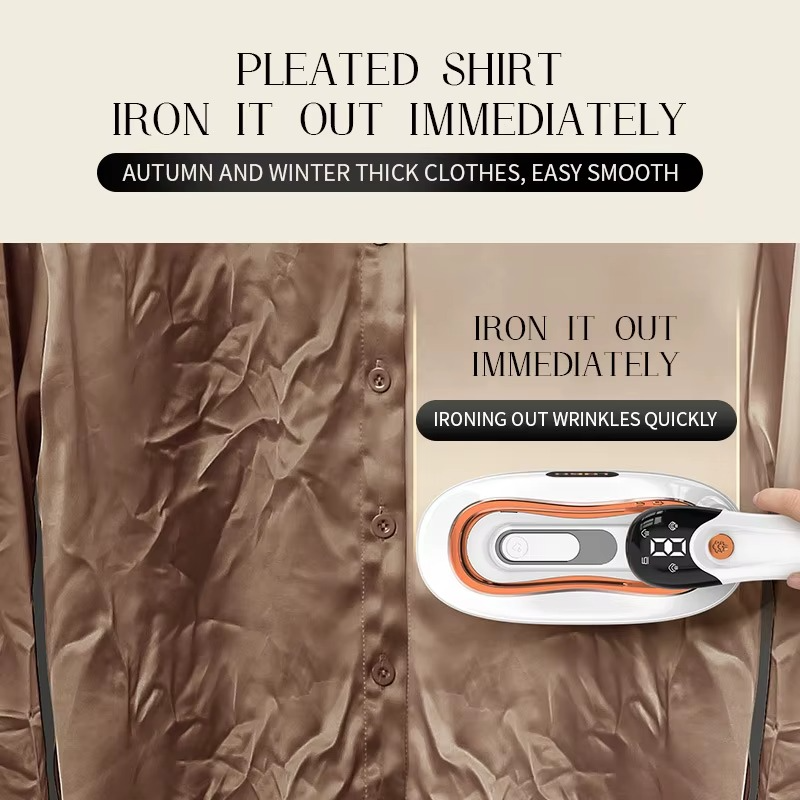 110V-220V Handheld Steam Iron Foldable Garment Steamer 1200W Power Portable 4 Speed Steamer Touch Screen Rotary Electric Iron