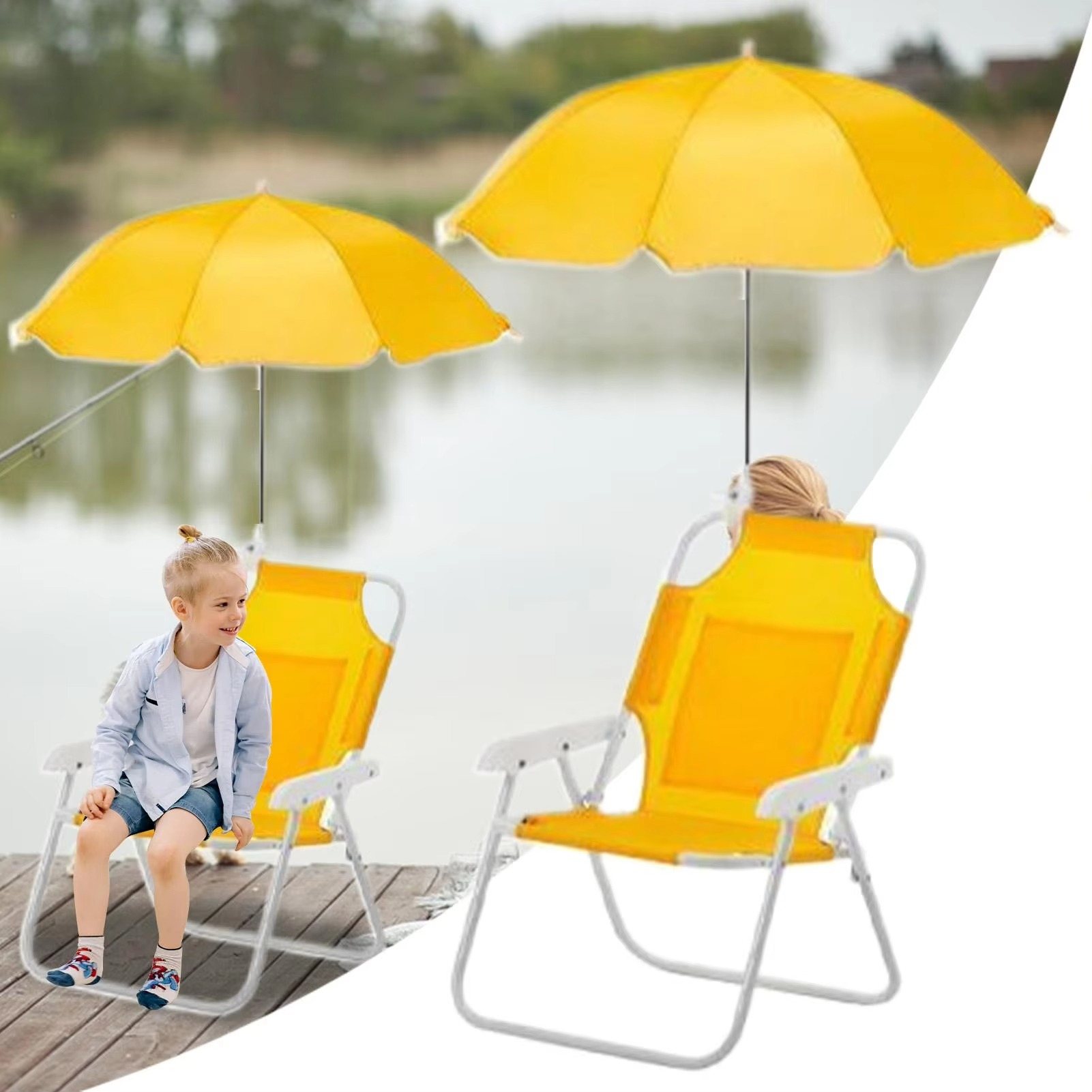 Beach chair with umbrella camping chair for kids Lazy fishing stools Children's outdoor folding chairs Lightweight recliners
