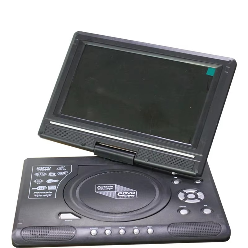 9.8 Inch Portable Home Car DVD Player VCD CD Game TV Player USB Radio Adapter Support FM Radio Receiving-EU Plug