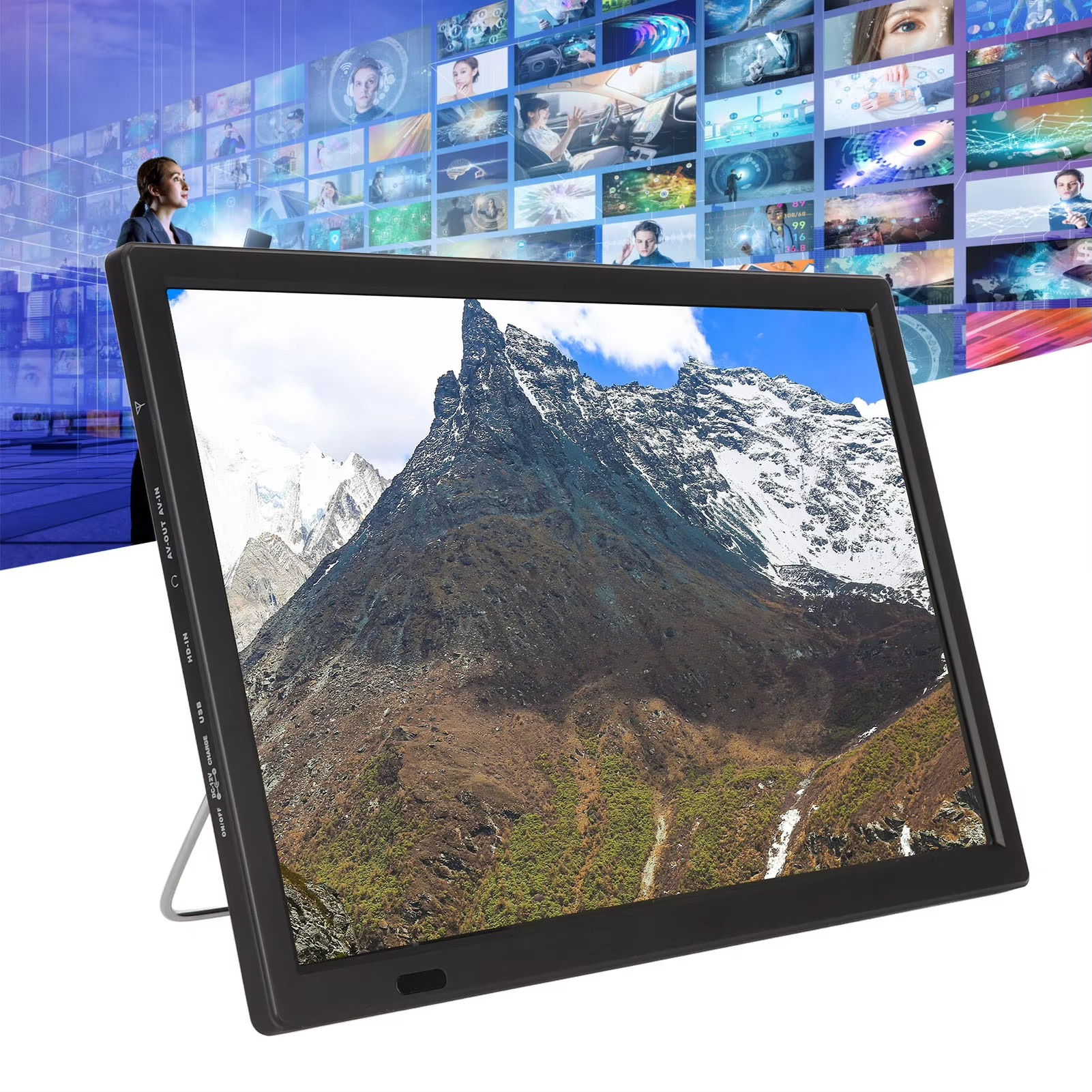 16 Inch Portable LED TV 1080P ATSC High Sensitivity Widescreen USB Digital Tuner AV In Out Digital TV 16 Inch Portable LED TV