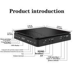 Woopker Portable DVD Player KC-708 1080p HD Video Support HD Cable and AV Connected USB Input CD VCD Player for TV Projectors