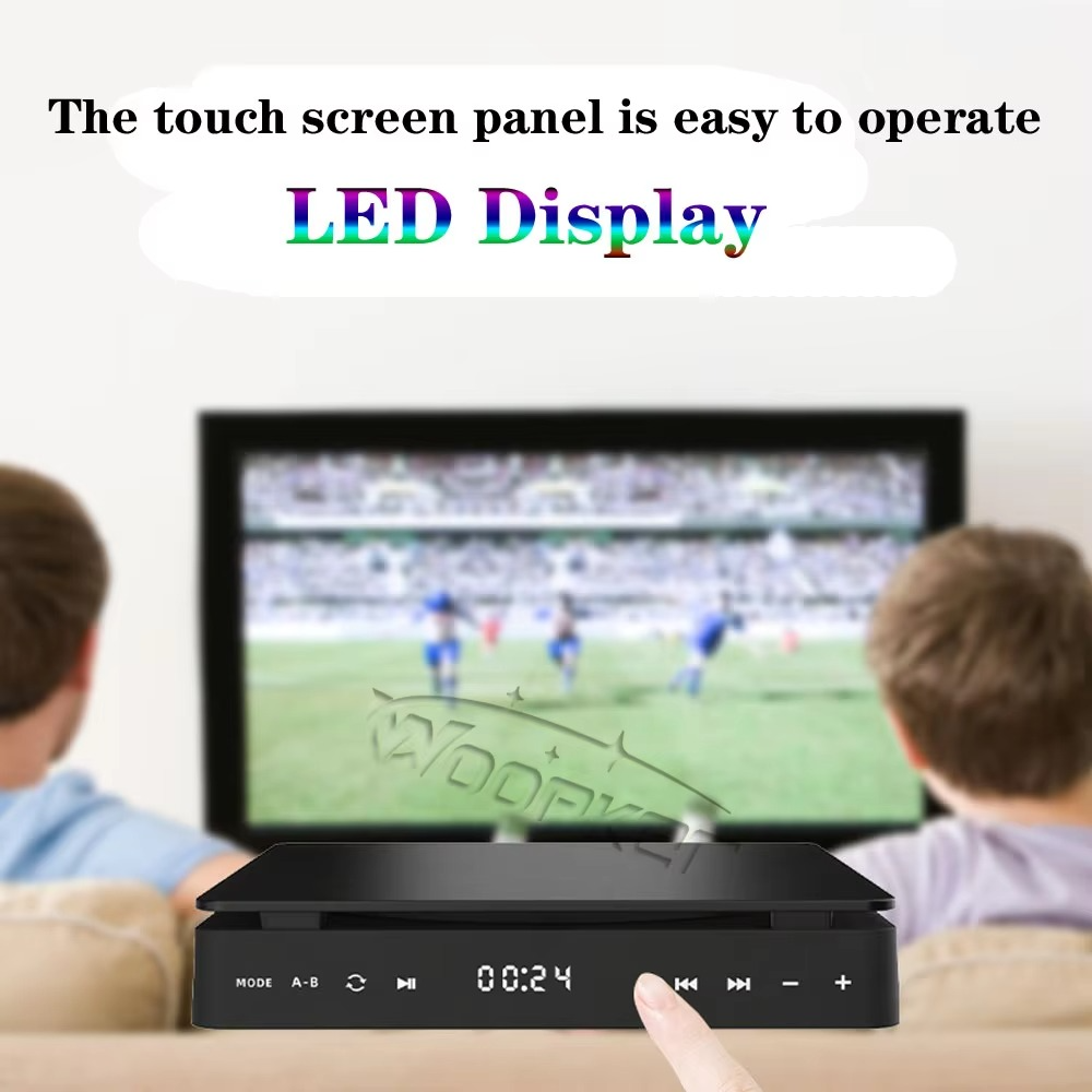 Woopker Portable DVD Player KC-708 1080p HD Video Support HD Cable and AV Connected USB Input CD VCD Player for TV Projectors