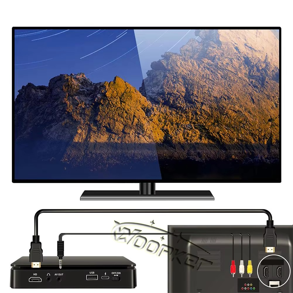 Woopker Portable DVD Player KC-708 1080p HD Video Support HD Cable and AV Connected USB Input CD VCD Player for TV Projectors