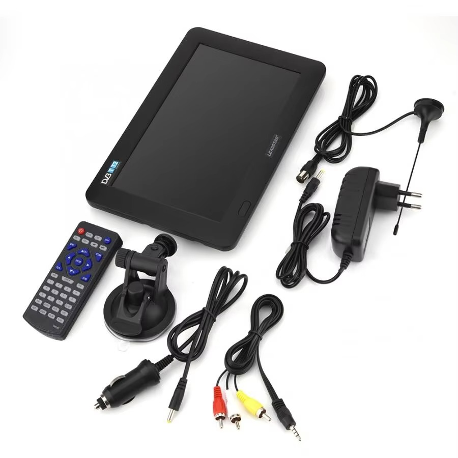 Leadstar D9 9 Inch Portable Tv With ISDB-T Decoder Hevc 10Bit 800*480 IsdbT Digital Mini TV Color Television Player for Home Car