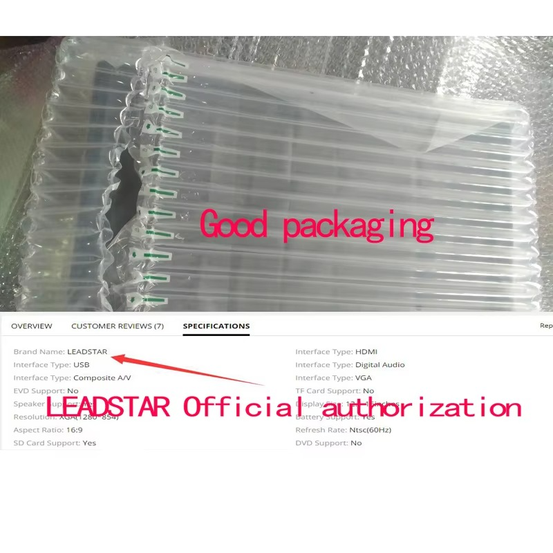 Korea LEADSTAR 12 Inch Atsc T Portable Mini Tv Supports ATSC/H265/Hevc Dolby Ac3 1280*800 TF Card For Home/Car