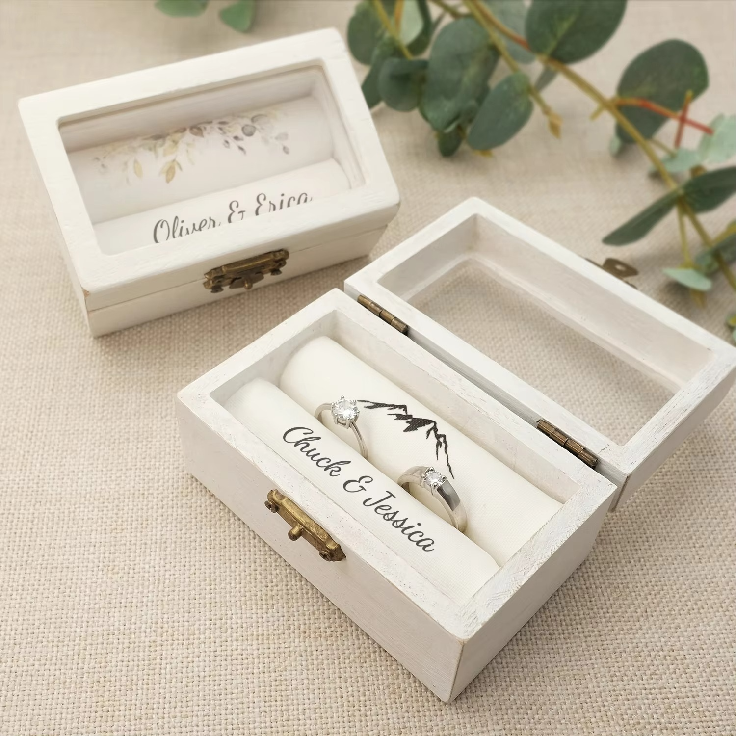Personalised Wedding Ring Box,Ring Box for Engagement,Ring Holder,ring box for wedding ceremonyengagement ring box