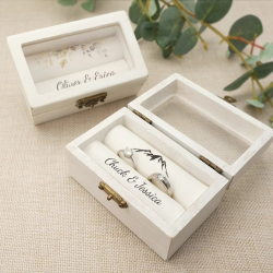 Personalised Wedding Ring Box,Ring Box for Engagement,Ring Holder,ring box for wedding ceremonyengagement ring box