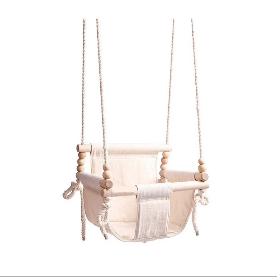 Wooden Baby Hanging Swing Baby Swing Indoor Outdoor Toddler Swing Infant Room Decorations