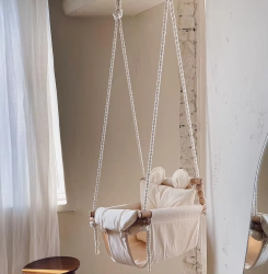 Wooden Baby Hanging Swing Baby Swing Indoor Outdoor Toddler Swing Infant Room Decorations