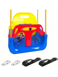 NEW 3-in-1 Toddler Swing Seat Baby Swing Seat with Adjustable Ropes Snap Hooks