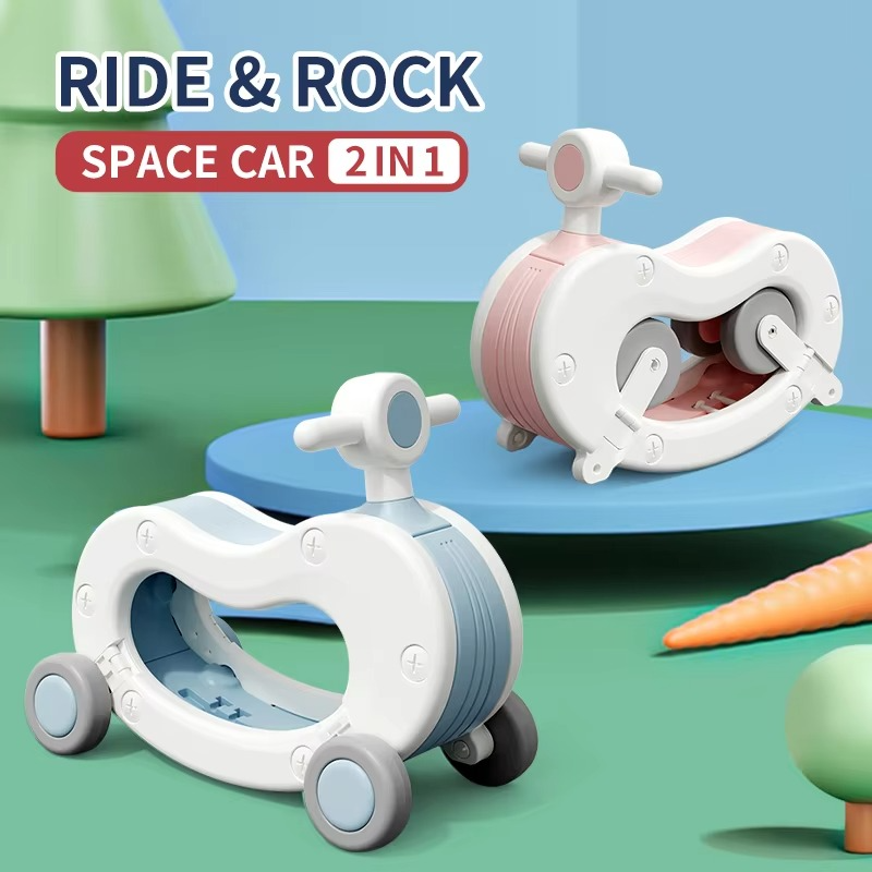 Kids Ride-On Car Ride On Rocking Horse for Toddler Indoor Play Room Baby Walker Baby Car Sliding Training Safety Wheels