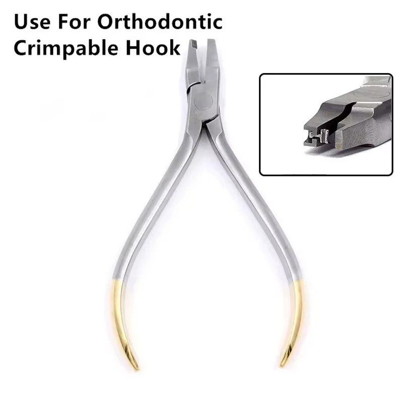 Dental Orthodontic Pliers Instrument Dental Crimpable Hook Placement Plier Stainless Steel Free Hook Clamp Forceps Dentist Tools