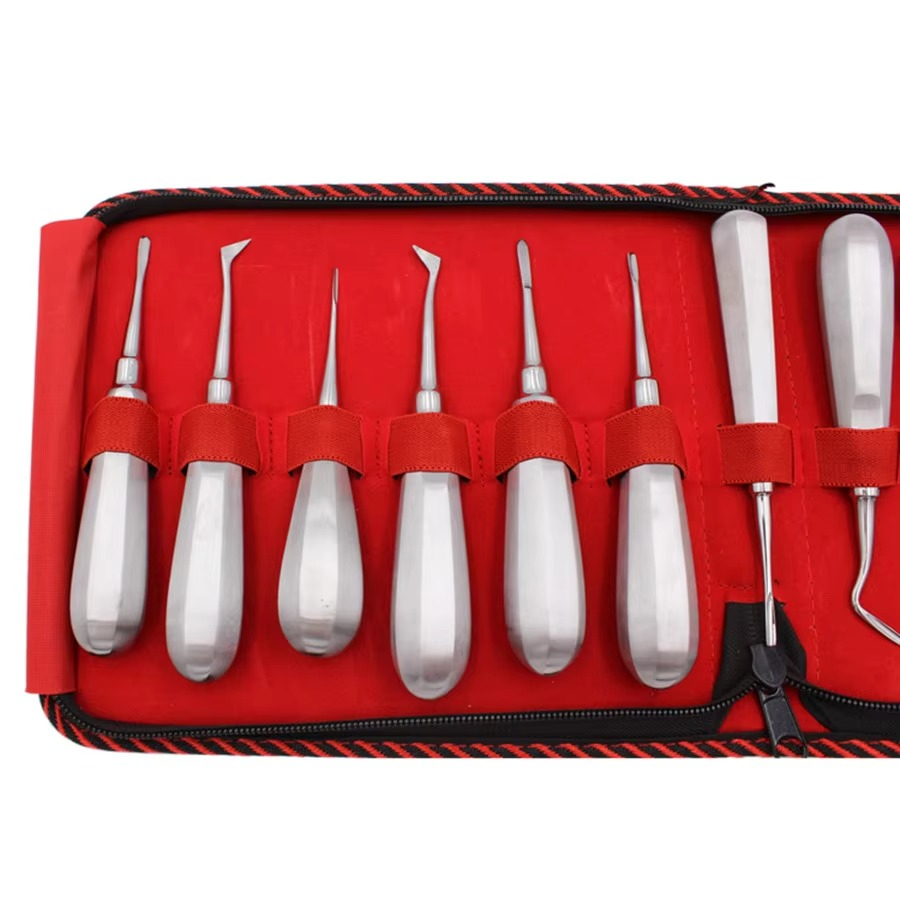 13Pcs Stainless Steel Dental Lift Minimally Invasive Tooth Extraction Straightening Curved Dental Lift Dentist Instruments Tool
