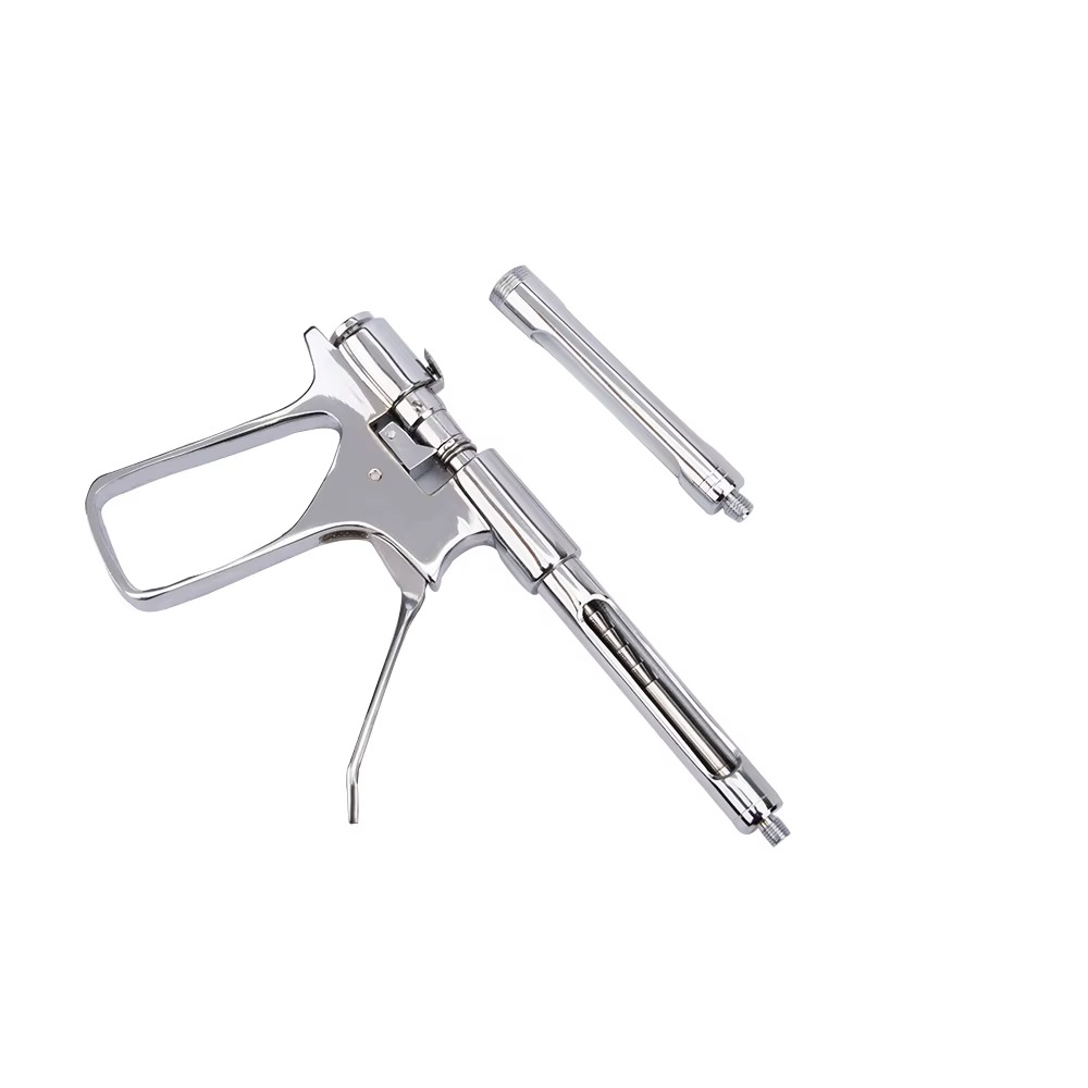 Dental Gun Syringe stainlessSteel Quantitative Press Type SyringeWith 2 Tips 1.8ml Dental surgicalInstrument Dentist Tools