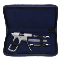 Dental Gun Syringe stainlessSteel Quantitative Press Type SyringeWith 2 Tips 1.8ml Dental surgicalInstrument Dentist Tools