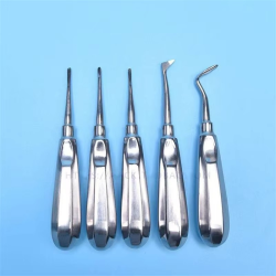 10pcs/box Dentistry Tooth Extracting Forceps Dental Elevator Stainless Steel Curved Root Lift Elevator Pliers Surgical Tool