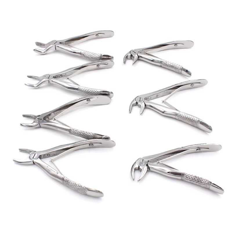 7pcs Stainless Steel Dental Forceps Children's Tooth Extraction Forcep Pliers Kit Orthodontic Dental Surgical Instruments Tools