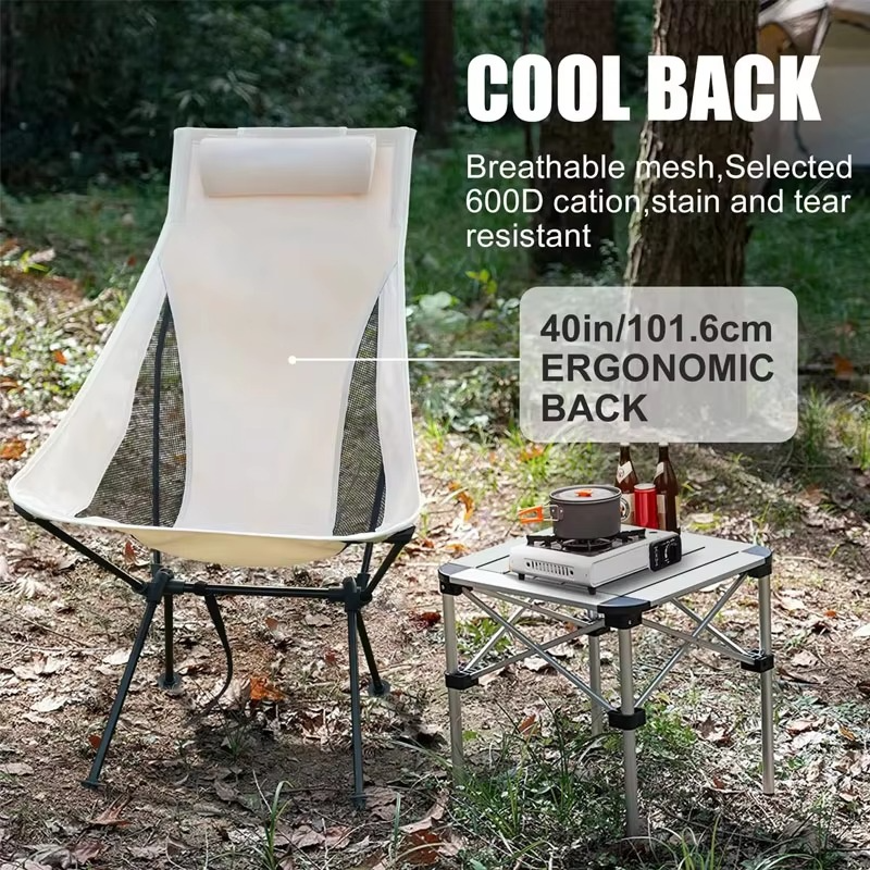2025 Camping Chair Outdoor Ultra-light Folding Chair Portable Folding Picnic Chair Travel Beach Fishing Chair Camping Equipment.