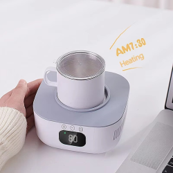 2 in 1 Cooler Cup Mug Heater Beer Bottle Can Soda Drinks Cooling Mug Beverage Cooler Samrt Thermostatic Coaster Cup 220V
