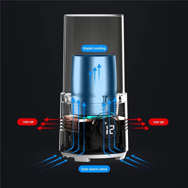 2 in 1 Fast Cooling Cup Heater Cup Electric Cooler Pop Cans Beverage Coffee Milk Warmer Drinks Holder Warmer Mug Cooler Cup
