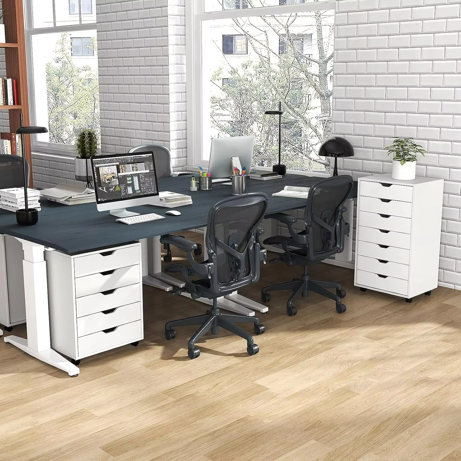 Chest of Drawers, Mobile File Cabinet, Lateral Filing Cabinet Drawers With Casters, Mobile Side Storage Cabinet Chest Home Offic