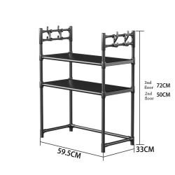 Kitchen Storage Rack Multi-Layer Microwave Rack Simple Standing Countertop Condiment Oven Organizer Shelf Kitchen Accessories