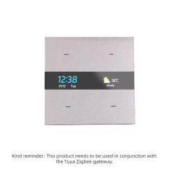 M8Pro Tuya Smart Switch & Zigbee 3.0 Hub: HD Weather/Clock, 4 Programmable Keys, Multi-Device Control