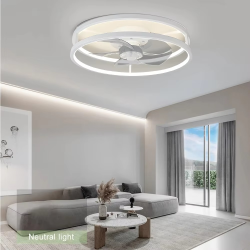 Simple Ceiling Fan with Led Light Home Decoration Electric Fan Restaurant Room Fans Remote Control Dimmable Chandelier Fan