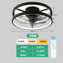 Simple Ceiling Fan with Led Light Home Decoration Electric Fan Restaurant Room Fans Remote Control Dimmable Chandelier Fan