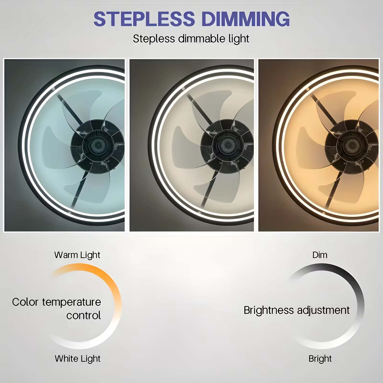 Simple Ceiling Fan with Led Light Home Decoration Electric Fan Restaurant Room Fans Remote Control Dimmable Chandelier Fan
