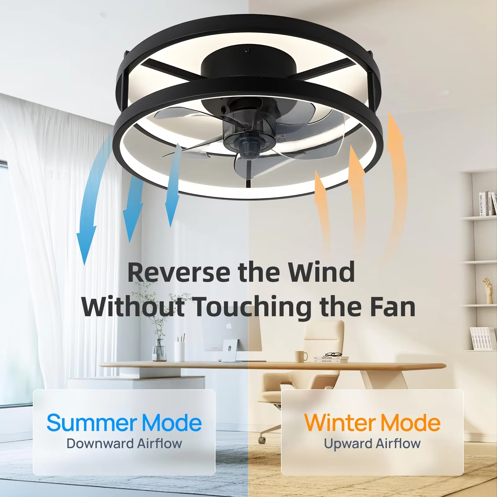 Simple Ceiling Fan with Led Light Home Decoration Electric Fan Restaurant Room Fans Remote Control Dimmable Chandelier Fan