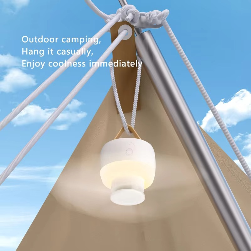 Small ceiling fan USB charging camping outdoor tent silent mini fan household bed dormitory electric Portable ceiling fan light