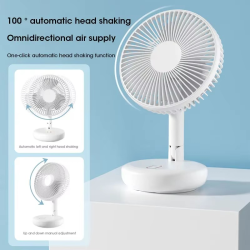 Stand Fan, 6 Inch Folding Portable Telescopic Floor/USB with Rechargeable Battery,3 Speeds Super Quiet Adjustable Height
