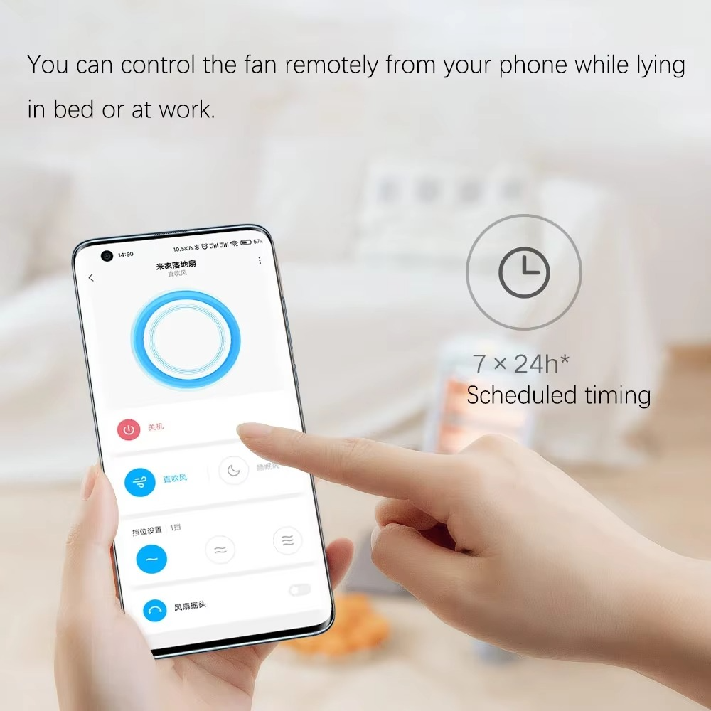 XIAOMI MIJIA Floor Fan Smart Standing Fan AC Frequency Conversion Electric Floor Standing Fan MI HOME App Control Timing Fan