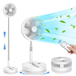 Portable Silent Charging Long-life Mini USB Desktop Fan With Telescopic And Folding Floor-standing Household Electric Fan