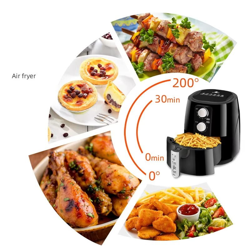 5.5L Air Fryer TC-JD01A Household Large Capacity Electric Fryer Smart Multi-function Oven Kitchen Baked Egg Tart/Roast Chicken