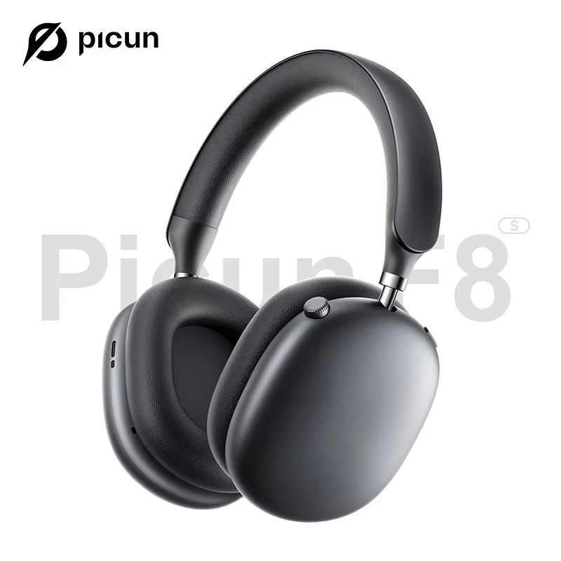 Picun F8S ANC Wireless Headphones 3D Spatial Audio Head Tracking -54dB ANC HIFI Bluetooth 6.0 Headset ENC HD Mic Low-Latency APP