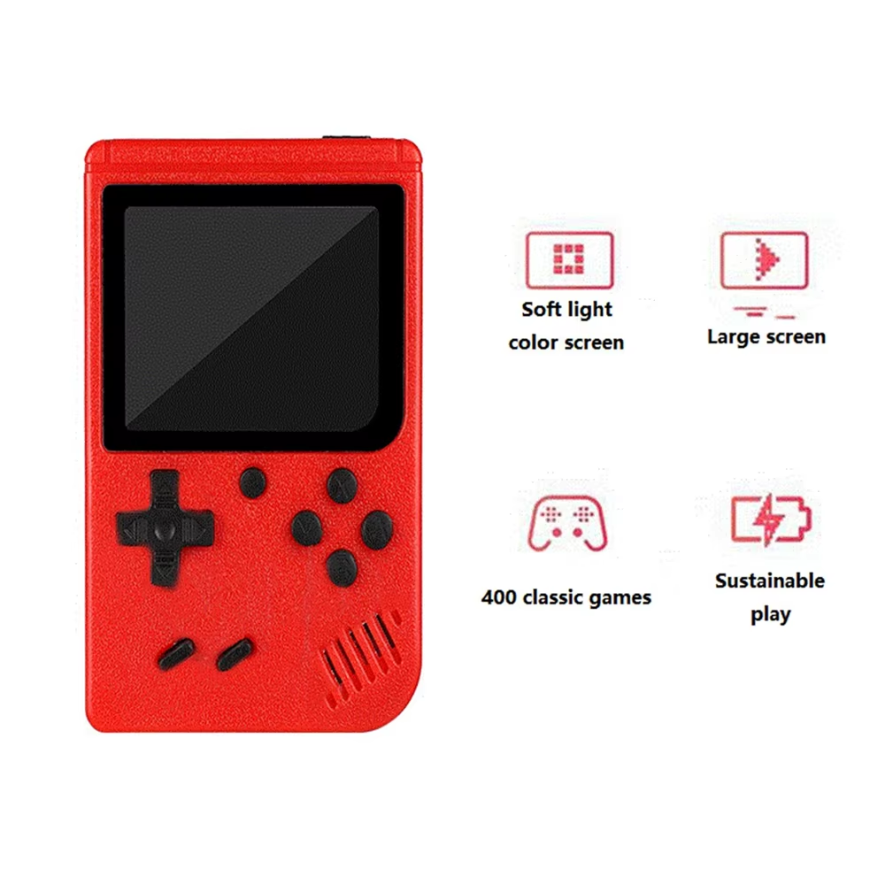 Retro Mini Handheld Video Game Console 8-Bit 3 Inch Color LCD Kids Game Player with Built-in 400 Games Portable Entertainment