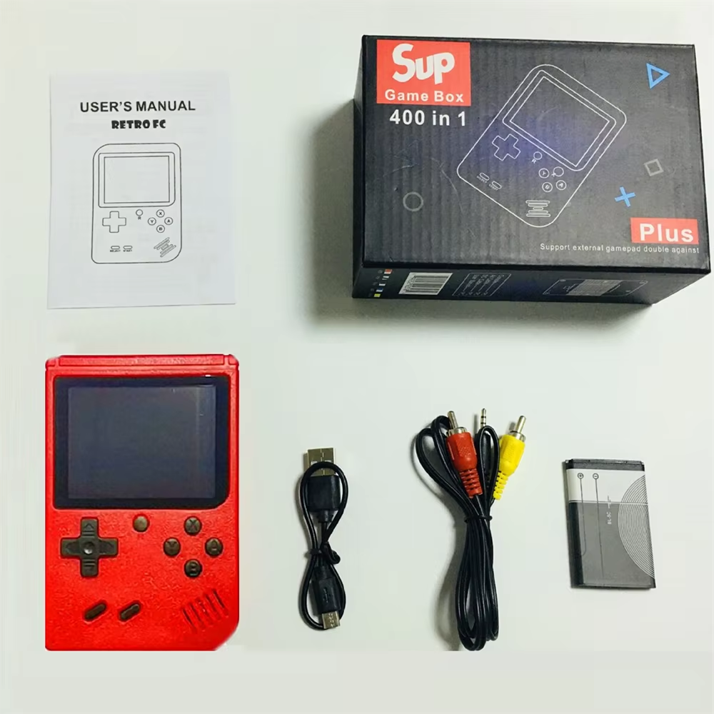 Retro Mini Handheld Video Game Console 8-Bit 3 Inch Color LCD Kids Game Player with Built-in 400 Games Portable Entertainment