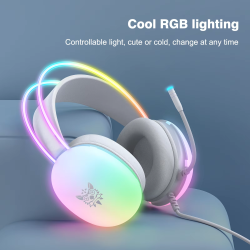 Wired Headset Headphone Earphone Earbuds Gamer Gaming For iPhone Phone PC With Cable Microphone Mic Portable Fone Head Set RGB