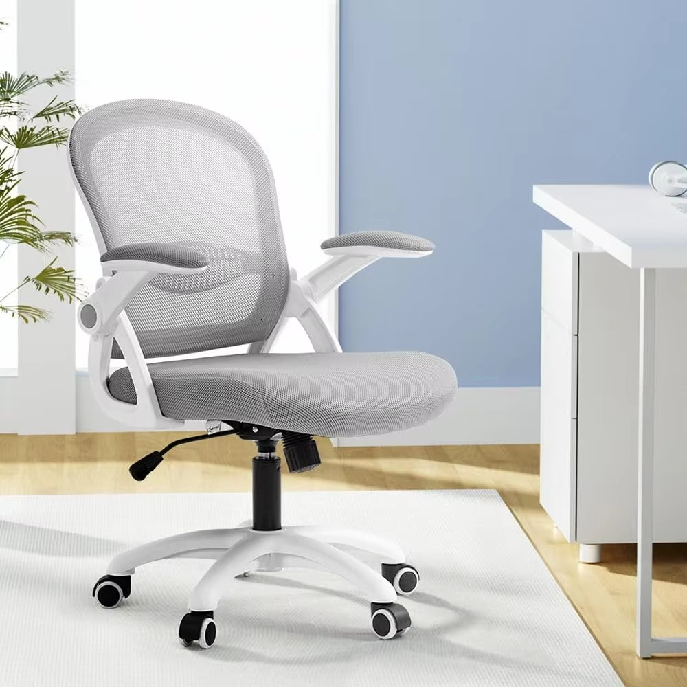 Ergonomic Office Chair Mesh Computer Desk Chairs with 105° Recline, Adjustable Seat Height and Armrests, with Mid Back and 360°