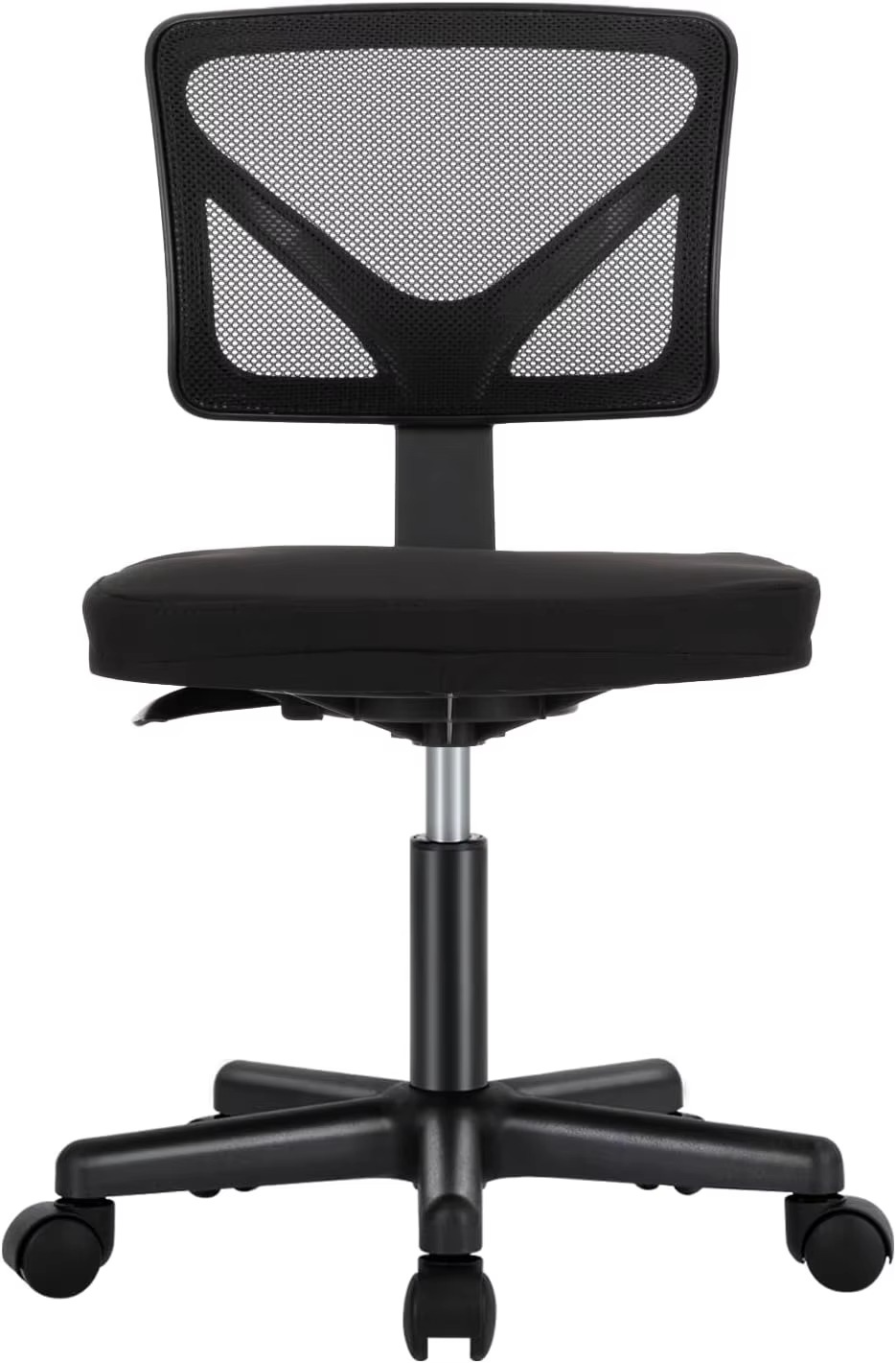 Office Computer Desk Chair, Ergonomic Low-Back Mesh Rolling Work Swivel Chairs with Wheels, Armless Comfortable Seat Lumbar Su