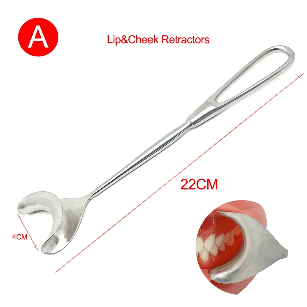 Stainless Steel Dental Surgical Tool for Maxillofacial Soft Tissue Retraction Long Upper Lower Bends Implant