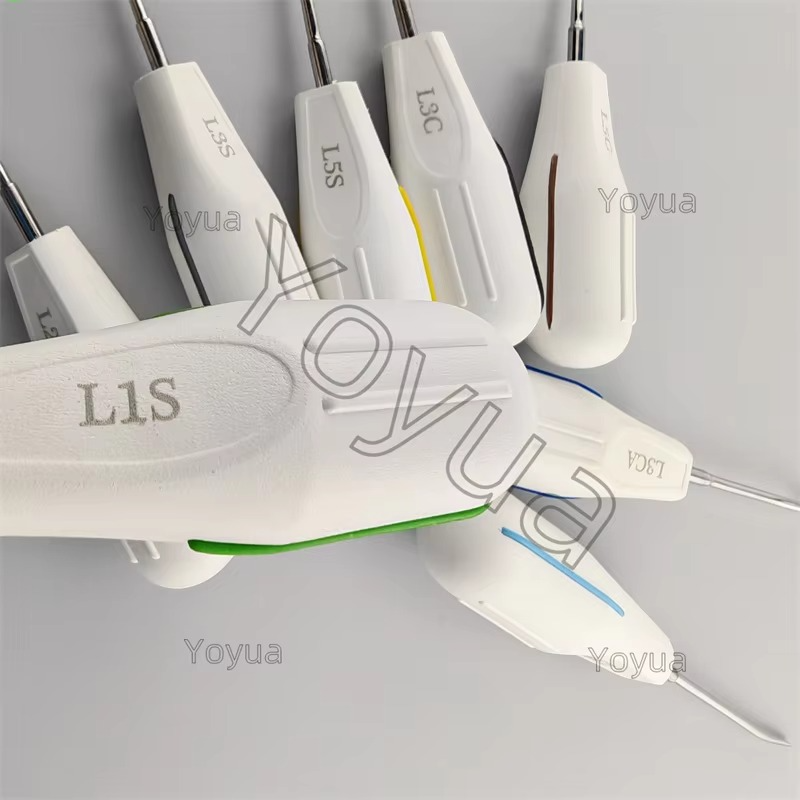 8pcs/set Dental Minimally Luxating Elevators Curved Root Forceps Invasive Tooth Extracting Set Dentistry Surgical Instrument