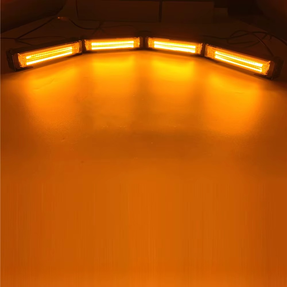 COB Car Front Grille Emergency Strobe Light Head 80W LED Police Warning Flashing Lightbar Vehicle Daytime Running Lamp 12V