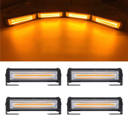 COB Car Front Grille Emergency Strobe Light Head 80W LED Police Warning Flashing Lightbar Vehicle Daytime Running Lamp 12V