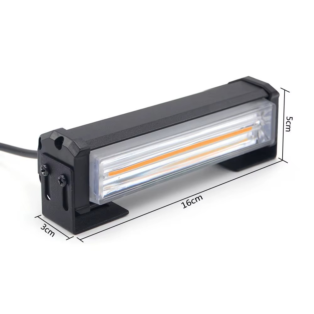 COB Car Front Grille Emergency Strobe Light Head 80W LED Police Warning Flashing Lightbar Vehicle Daytime Running Lamp 12V