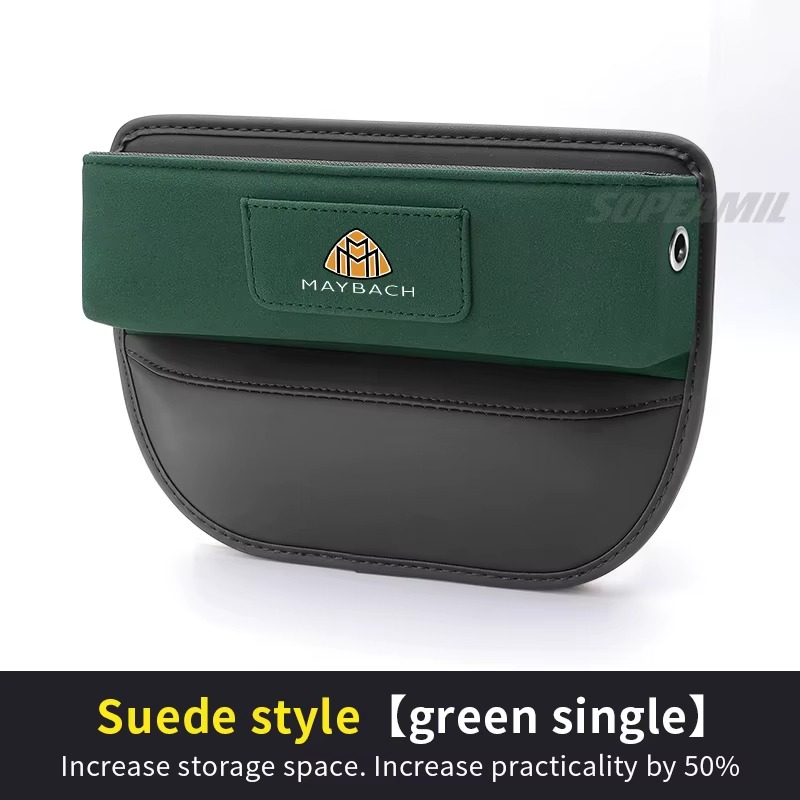 For Maybach S Class GLS480GLS600 S400 S450 S480 S560 S580 S650 S680 Suede Car Seat Crevice Storage Box Seat Gap Slot Card Holder