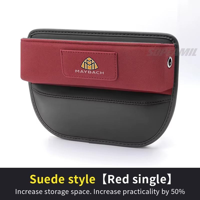 For Maybach S Class GLS480GLS600 S400 S450 S480 S560 S580 S650 S680 Suede Car Seat Crevice Storage Box Seat Gap Slot Card Holder