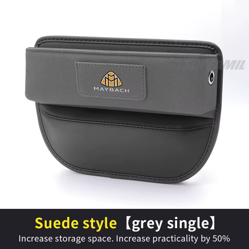 For Maybach S Class GLS480GLS600 S400 S450 S480 S560 S580 S650 S680 Suede Car Seat Crevice Storage Box Seat Gap Slot Card Holder